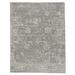 Gray 42 x 1 in Area Rug - One Allium Way® Oriental Handmade Hand-Knotted Silver Area Rug Viscose/Wool | 42 W x 1 D in | Wayfair