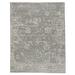Gray/Yellow 42 x 1 in Area Rug - One Allium Way® Oriental Handmade Hand-Knotted Silver Area Rug Viscose/Wool | 42 W x 1 D in | Wayfair