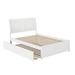 Harriet Bee Salem Solid Wood Sleigh Platform Bed w/ Footboard & Trundle Wood in White | 44.25 H x 82 D in | Wayfair