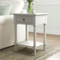 Sand & Stable™ Russ End Table w/ Storage Wood in White | 26 H x 19 W x 15.75 D in | Wayfair D68AB599DC694DC78C62F67E5C7953D7