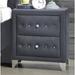 Rosdorf Park 2 - Drawer Nightstand Wood/Upholstered in Gray | 28 H x 30 W x 19 D in | Wayfair ECBA8A4E581942B989188C0A90B3FDD4