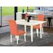 Latitude Run® Corean Butterfly Leaf Solid Wood Dining Set Wood/Upholstered in White | 29 H in | Wayfair 2BAD3BAF7EFC40DF84707D12E47AE16B