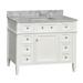 Birch Lane™ Lakeland 42" Wide Single Bathroom Vanity Set Wood/Marble in White | 39 H x 42 W x 22 D in | Wayfair 990695F965F84C0FA953AB6BFD4E0DA2