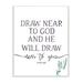 Red Barrel Studio® He Will Draw Near Faith Phrase Green Sprout by Onrei - Graphic Art Print Wood in Brown | 15 H x 10 W x 0.5 D in | Wayfair