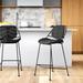 George Oliver Bevers Counter & Bar Stool Upholstered/Metal in Black | 35.83 H x 18.31 W x 20.87 D in | Wayfair 662A025B2C064208AF7599F0A61E34BF