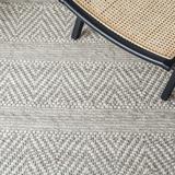 Gray Square 3' Indoor Area Rug - Union Rustic Stalybridge Geometric Beige/Light Area Rug Nylon/Cotton/Wool | Wayfair