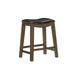 Red Barrel Studio® 25.75" Counter Stool Wood/Upholstered/Leather in Black | 24 H x 21 W x 14.5 D in | Wayfair 602402357D4647E49D9E6F8A42A390E2