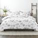 Andover Mills™ Alanis Down Alternative Magnolia Grey Patterned Comforter Set Polyester/Polyfill/Microfiber in Gray | Twin Comforter + 1 Sham | Wayfair