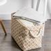 Winston Porter Alanis Lattice Fabric Bin Fabric in Brown/White | 12 H x 16 W x 10 D in | Wayfair 12FC10F9B4FE4A8B8DF505EDAA526CEC