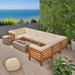 Wade Logan® Ajanai Outdoor Sectional Seating Group w/ Cushions in Brown | Wayfair 009D57F94C264AB78DA9773D667BEF27