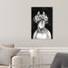 Harper Orchard Gorgeous Floral Horse - Graphic Art Print on Canvas in Black/Gray | 15 H x 10 W x 1.5 D in | Wayfair