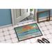 Winston Porter Whitakers Abstract Rainbow Non-Slip Outdoor Door Mat Rubber | Rectangle 1'6" x 2'3" | Wayfair F09AB14B58DD4069A32B003A48CDA1D4