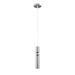Orren Ellis Airionna 1 - Light Single Cylinder Pendant w/ Glass Accents in Gray | 12.2 H x 2.3 W x 2.3 D in | Wayfair