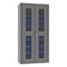 WFX Utility™ Schinus 72" H x 36.13" W x 18.25" D Clearview Cabinet, Wood in Gray/Blue | 72 H x 36.13 W x 18.25 D in | Wayfair