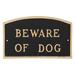 Red Barrel Studio® Bodnachuk Beware of Dog Statement Garden Plaque Metal | 5.5 H x 9 W x 0.25 D in | Wayfair 06328332E36447F3B085329F59958595