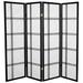 Winston Porter Keitez 68" W x 58.75" H - 4 Panel Rice Paper Folding Room Divider Heavy Duty Rice Paper/Wood in Gray/Blue | Wayfair