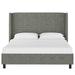 Joss & Main Tilly Upholstered Low Profile Platform Bed Polyester in White | 47 H x 81 W x 85 D in | Wayfair FFA42B806E5E4A68A10906C4CB01957F