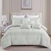 One Allium Way® Orrington Luxury Comforter Set Polyester/Polyfill/Microfiber in Gray | Queen Comforter + 6 Additional Pieces | Wayfair
