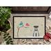 The Holiday Aisle® Faustena Christmas Presents Between Friends Miniature Schnauzer Non-Slip Outdoor Door Mat Rubber | Rectangle 1'6" x 2'3" | Wayfair