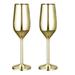 Le Prise™ Haltwhistle Wedding Champagne Flutes Toasting Glasses 6.76 oz. Stainless Steel in Yellow | 8.6 H x 2 W in | Wayfair