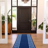 Blue 31 x 0.3 in Area Rug - Everly Quinn Runner Geometric Area Rug Nylon | 31 W x 0.3 D in | Wayfair 5354226FF612427C8027C1266725F80B