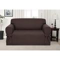 Kathy Ireland Home Garden Retreat Box Cushion Loveseat Slipcover Polyester in Brown | 36 H x 73 W x 36 D in | Wayfair GAR-LS-BN