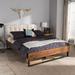 Wade Logan® Engler Upholstered Platform Bed Metal/Polyester in Brown | 40.35 H x 63.78 W x 86.42 D in | Wayfair 504150C1841F4CF98A194572F1907475