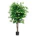 Primrue 5" Artificial Ficus Tree Plastic/Stone in Gray | 63 H x 23.5 W x 23.5 D in | Wayfair 65A4564E05D941A8866C6ED61E2D51F2