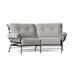 Woodard Terrace 82.5" Wide Loveseat w/ Cushions Metal in Black | 38 H x 82.5 W x 42 D in | Outdoor Furniture | Wayfair 790063-92-40Y