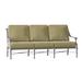 Woodard Delphi 80" Wide Patio Sofa w/ Cushions Metal/Sunbrella® Fabric Included in Gray/Brown | 33.25 H x 80 W x 32.75 D in | Wayfair 850620-72-87N