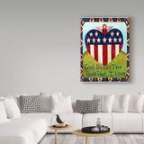 Winston Porter God Bless The Land I Love Garden Flag by Cheryl Bartley - Wrapped Canvas Print Canvas in Blue/Green/Red | Wayfair