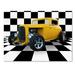 Winston Porter 'Yellow Hotrod' Photographic Print on Wrapped Canvas in Black/Yellow | 14 H x 19 W x 2 D in | Wayfair