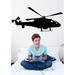 Wallhogs Haynes Silhouette Helicopter IX Wall Decal Canvas/Fabric in Black | 11 H x 24 W in | Wayfair haynes8-t24