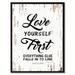 Winston Porter Love Yourself First Everything Else Falls Into Line - Lucille Ball - Picture Frame Textual Art Print on Canvas | Wayfair