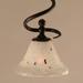 Winston Porter Capri 1-Light Mini Pendant w/ Hang Straight Swivel, Glass in White | 14.5 H x 7 W x 7 D in | Wayfair