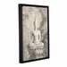 Bungalow Rose 'Buddha Neutral' Framed Painting Print Canvas in Gray | 12 H x 8 W x 2 D in | Wayfair WDMG8110 34129142
