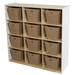 Wood Designs Natural Environments (12) Cubby Storage w/ Medium Baskets Wood in Brown | 49 H x 48 W x 15 D in | Wayfair 50912