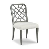 Woodbridge Furniture Merrion Cross Back Side Chair Wood/Upholstered/Fabric in Gray | 38 H x 20 W x 23.75 D in | Wayfair 7283-65