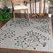 White 63 W in Area Rug - Well Woven Medusa Floral Gray/Ivory Indoor/Outdoor Area Rug Polypropylene | Wayfair MED-07-5