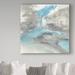 Wrought Studio™ 'Blue Tones II' Acrylic Painting Print on Wrapped Canvas in Blue/Gray | 14 H x 14 W x 2 D in | Wayfair