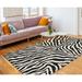 Black 42 x 0.3 in Indoor Area Rug - World Menagerie Bowraville Animal Print Hand-Hooked Area Rug Polyester | 42 W x 0.3 D in | Wayfair