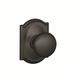 Schlage Plymouth Single Cylinder Interior Knob Set (Exterior Portion Sold Separately) in Black | 8.1 H x 4.4 W x 3.7 D in | Wayfair F59PLY622CAM