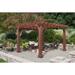 YardCraft 12 Ft. W x 10 Ft. D Solid Wood Pergola Wood in Brown/Green | 101.4375 H x 144 W x 120 D in | Wayfair WP1012-88PS