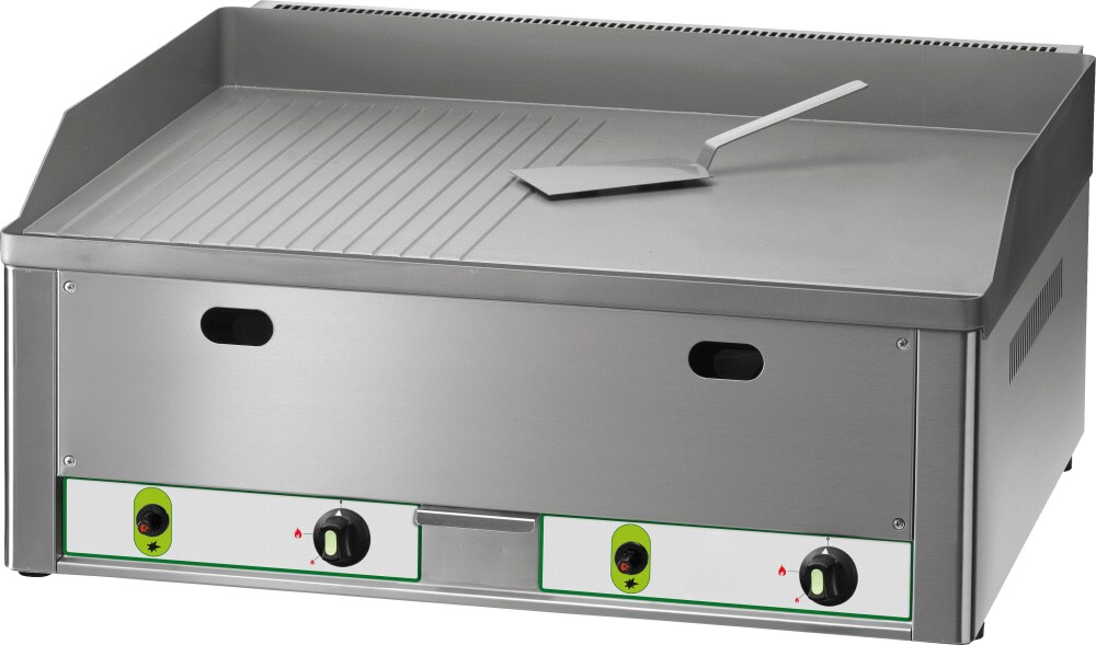 Fimar Gas-Grillplatte 8KW 2 Heizzonen 1/2 glatt + 1/2 gerillt Image