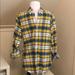 American Eagle Outfitters Shirts | American Eagle Long Sleeve Super Soft Plaid Shirt | Color: Blue/Yellow | Size: Xs