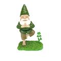 GlitZGlam Zen-Zwerg und Zen-Frosch - Baumpose - Ruhe und Frieden für Ihren Feengarten und Ihre Gartenzwerge 27,94 cm große Miniaturzwergenfigur