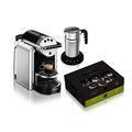 Nespresso Professional Zenius Automatic Coffee Machine with Aeroccino4 (Milk Frother) and 100 Coffee Capsules, Ideal for Small Offices – Silver