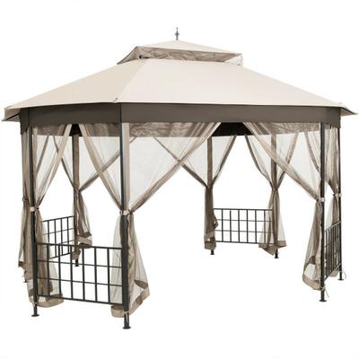 Costway 10’x 12’ Octagonal Patio Gazebo-Beige