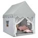 Costway Kids Large Play Castle Fairy Tent with Mat-Gray