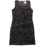 Michael Kors Dresses | Michael Kors 8 Zebra Zipper Grey Cocktail Dress | Color: Black/Gray | Size: 8